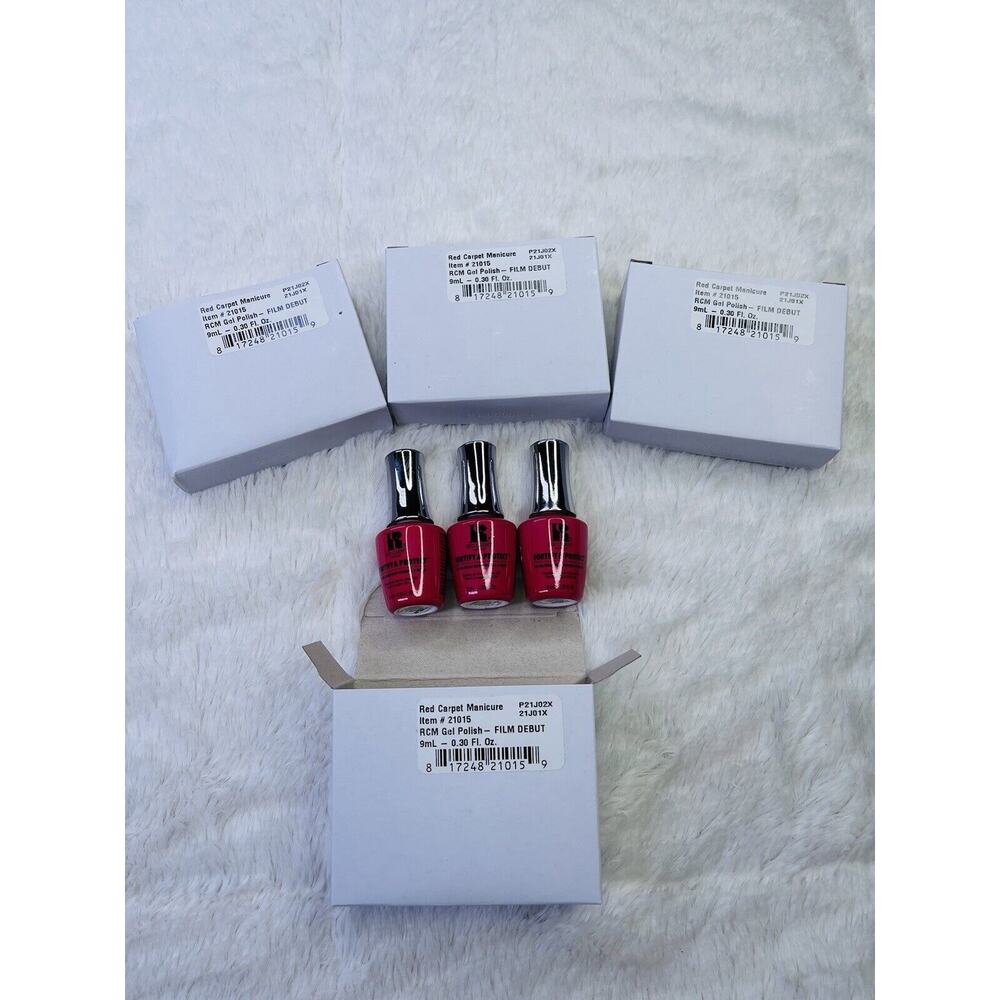 Red Carpet Manicure LED Gel Nail Polish Lacquer Enamel Film Debut RedCarpet 12pk